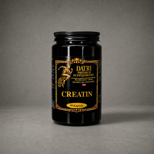 DATRI Creatin Creapure im Miron-Violettglas – Vorderseite