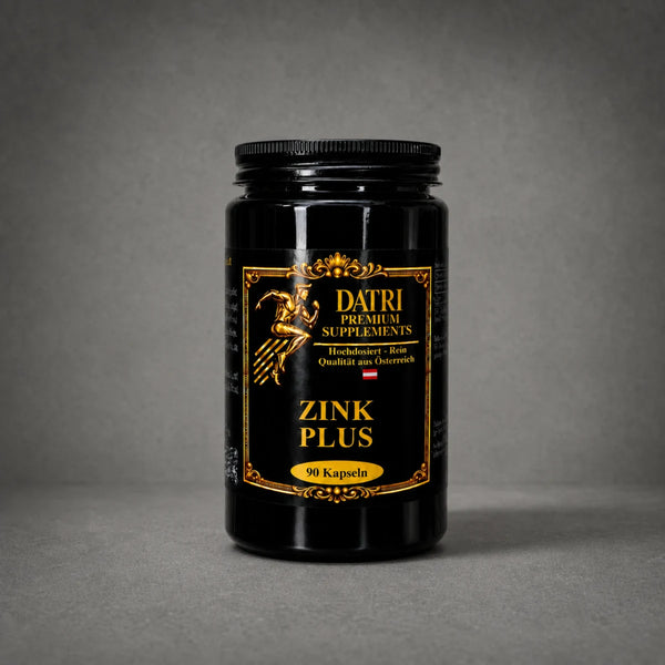 DATRI Zink Plus Kapseln im Miron-Violettglas – Vorderseite