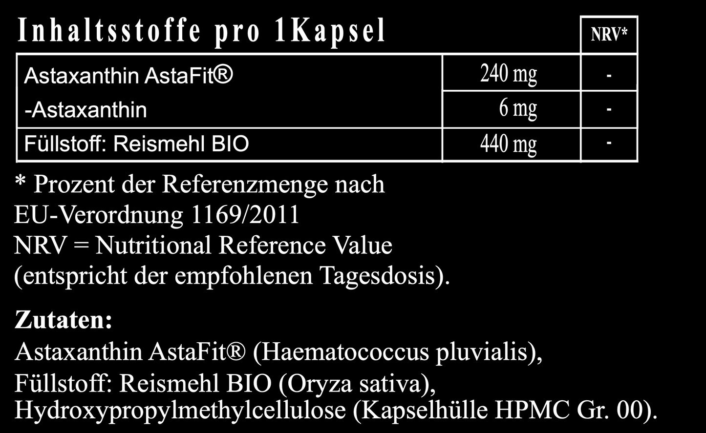 Astaxanthin 6mg