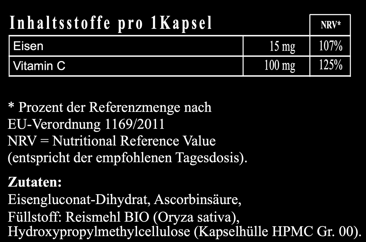 Eisen 15mg