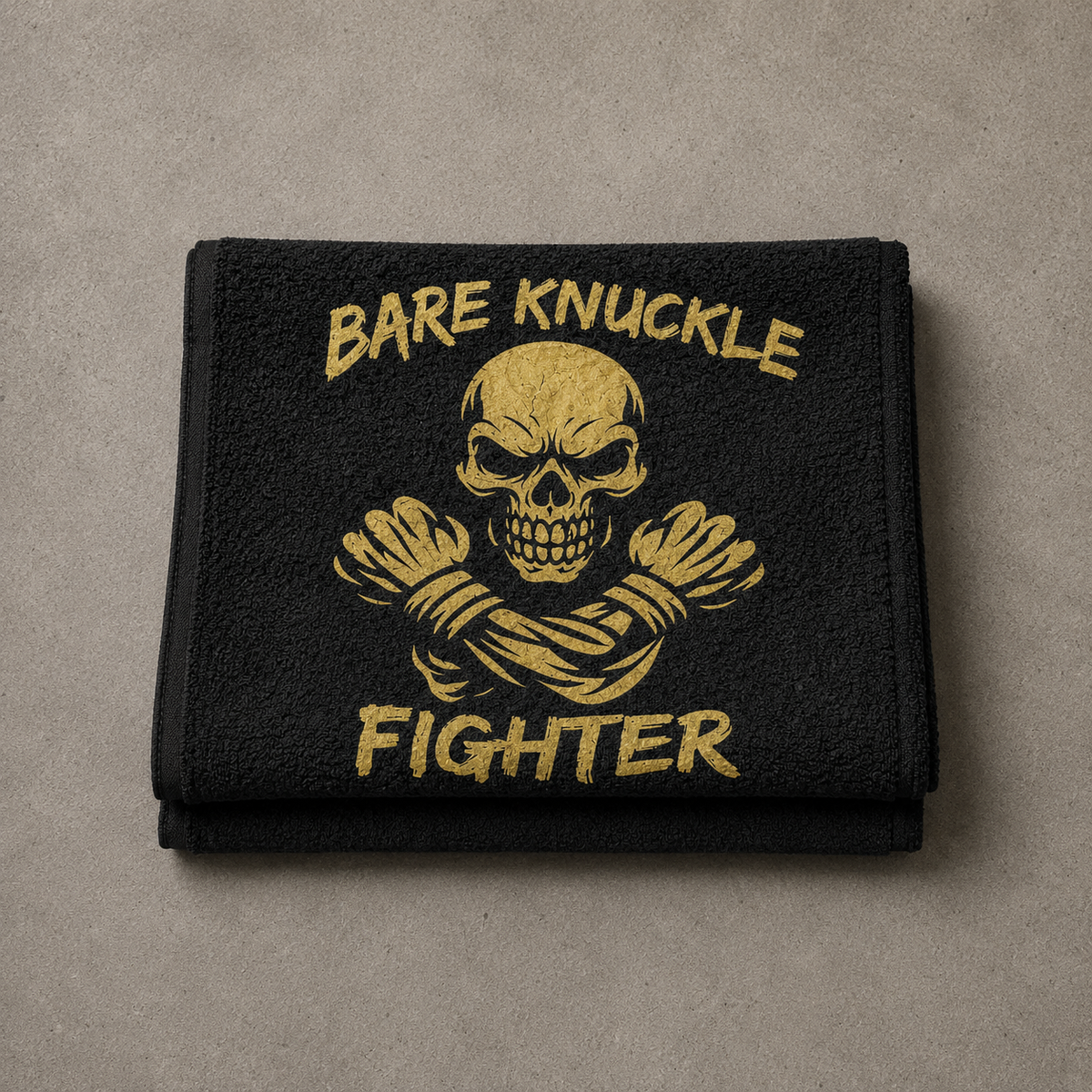 Bare Knuckle Fighter Sporthandtuch aus Baumwolle – Produktansicht