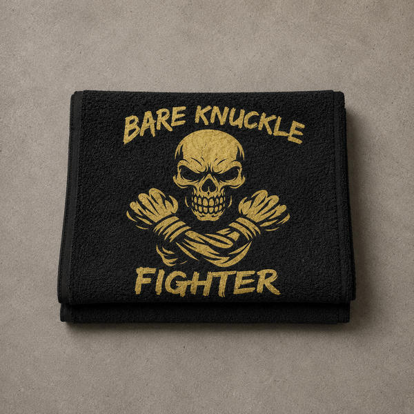 Bare Knuckle Fighter Sporthandtuch aus Baumwolle – Produktansicht
