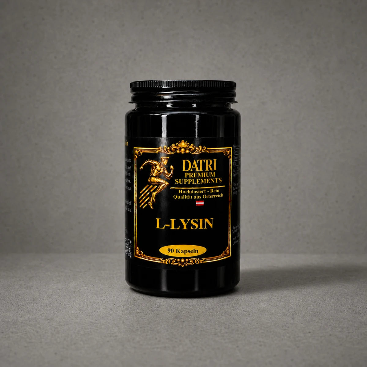 DATRI L-Lysin Kapseln im Miron-Violettglas – Vorderseite