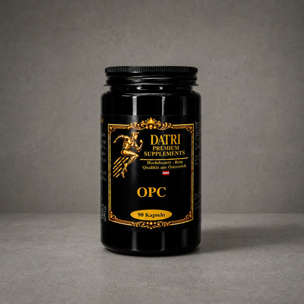 DATRI OPC Traubenkernextrakt im Miron-Violettglas – Vorderseite
