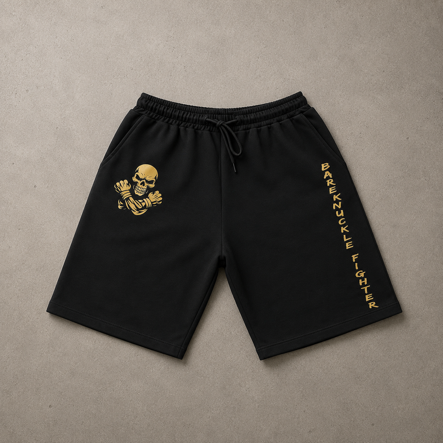 Bare Knuckle Fighter Trainingsshort aus Baumwolle – Vorderansicht