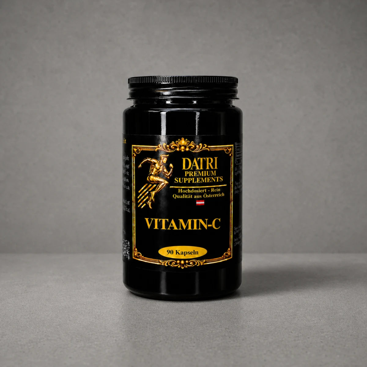DATRI Vitamin C Kapseln im Miron-Violettglas – Vorderseite